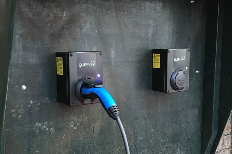 Two QUBEV chargers