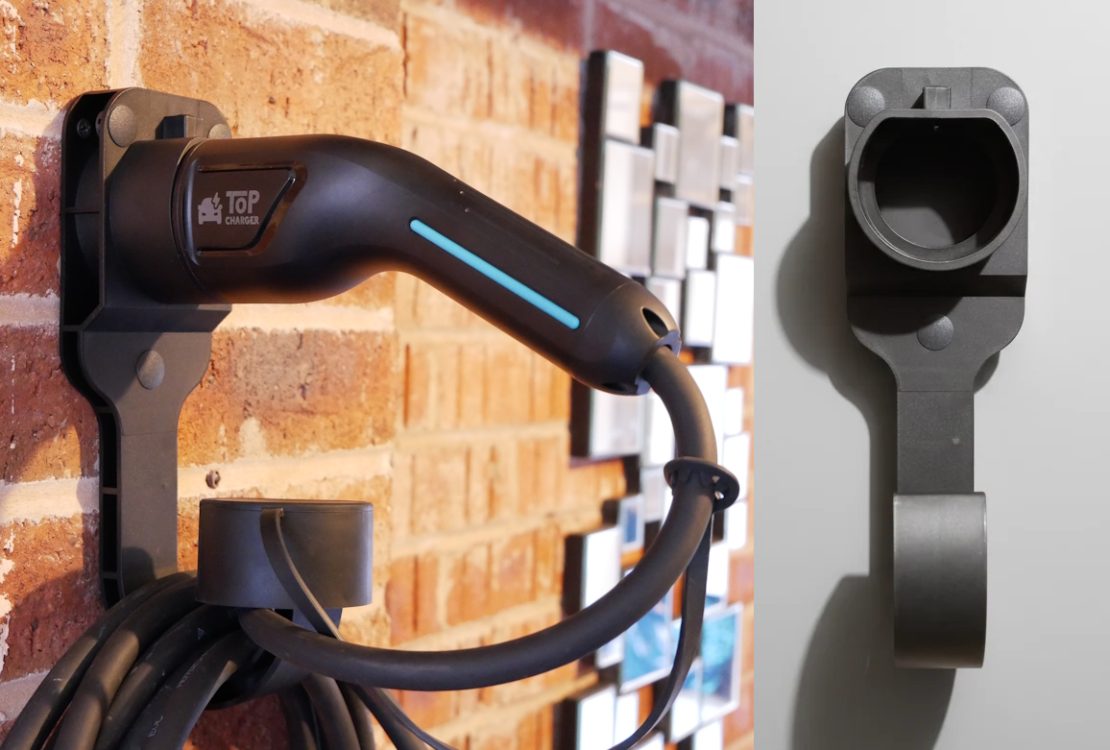 EV cable wall mount hooks holders