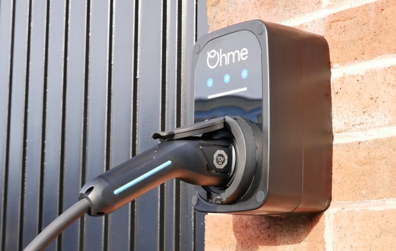 7kW charger - is it fast enough - a guide - image depicts the Ohme ePod charger with the Top Charger cable