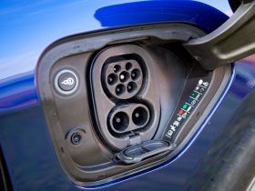 CCS charge port for turbo charging of Porsche Taycan