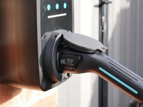 Type 2 EV charging cables in 5m, 7m, and 10m lengths coiled side by side