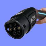 Type 2 charging cable, depicting the female end of the cable