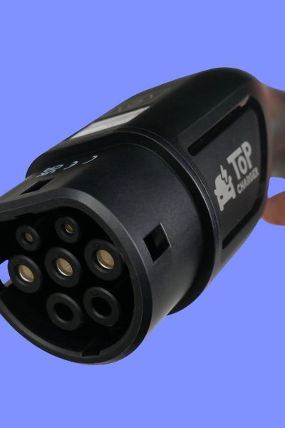 Type 2 charging cable, depicting the female end of the cable