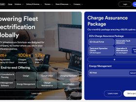 EO Charging website screenshot as of April 2026